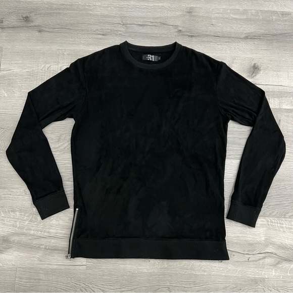 SIMONS Suede Crewneck Sweater - Picture 1 of 6